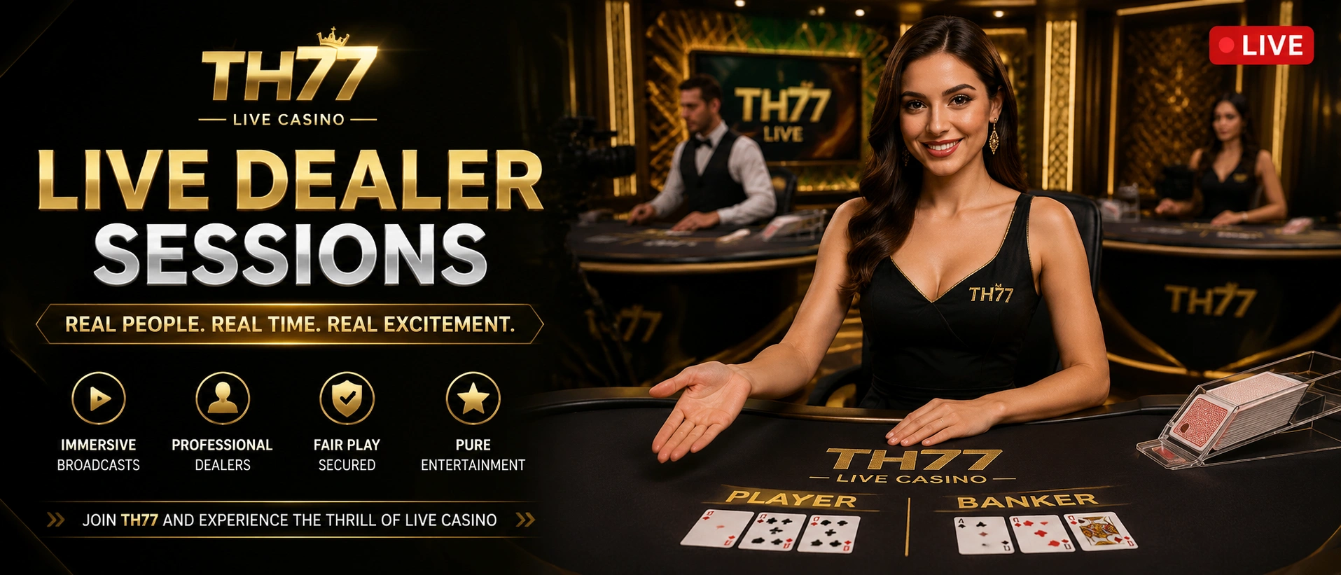 TH77 live baccarat table preview